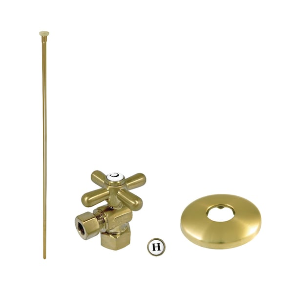 Trimscape Toilet Supply Kit Combo 1/2" IPS X 3/8" Comp Outlet, Brass
